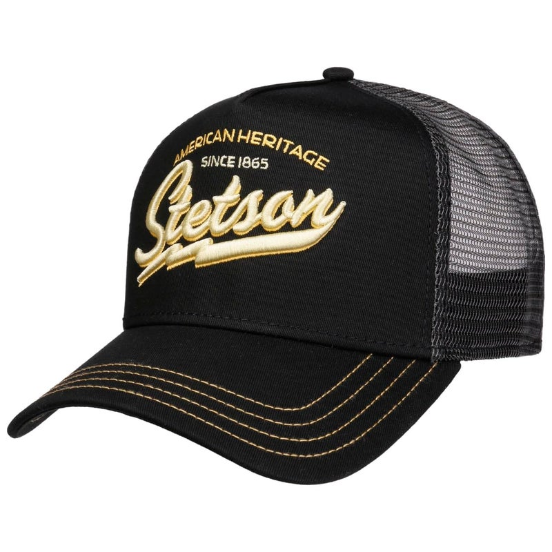 Stetson قبعة شاحنة ستتسون منذ 1865 للرجال باللون الأسود مقاس واحد - Image 1